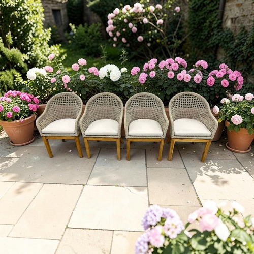 Used Birch Lane Akiva Patio Dining Armchair for sale on AptDeco