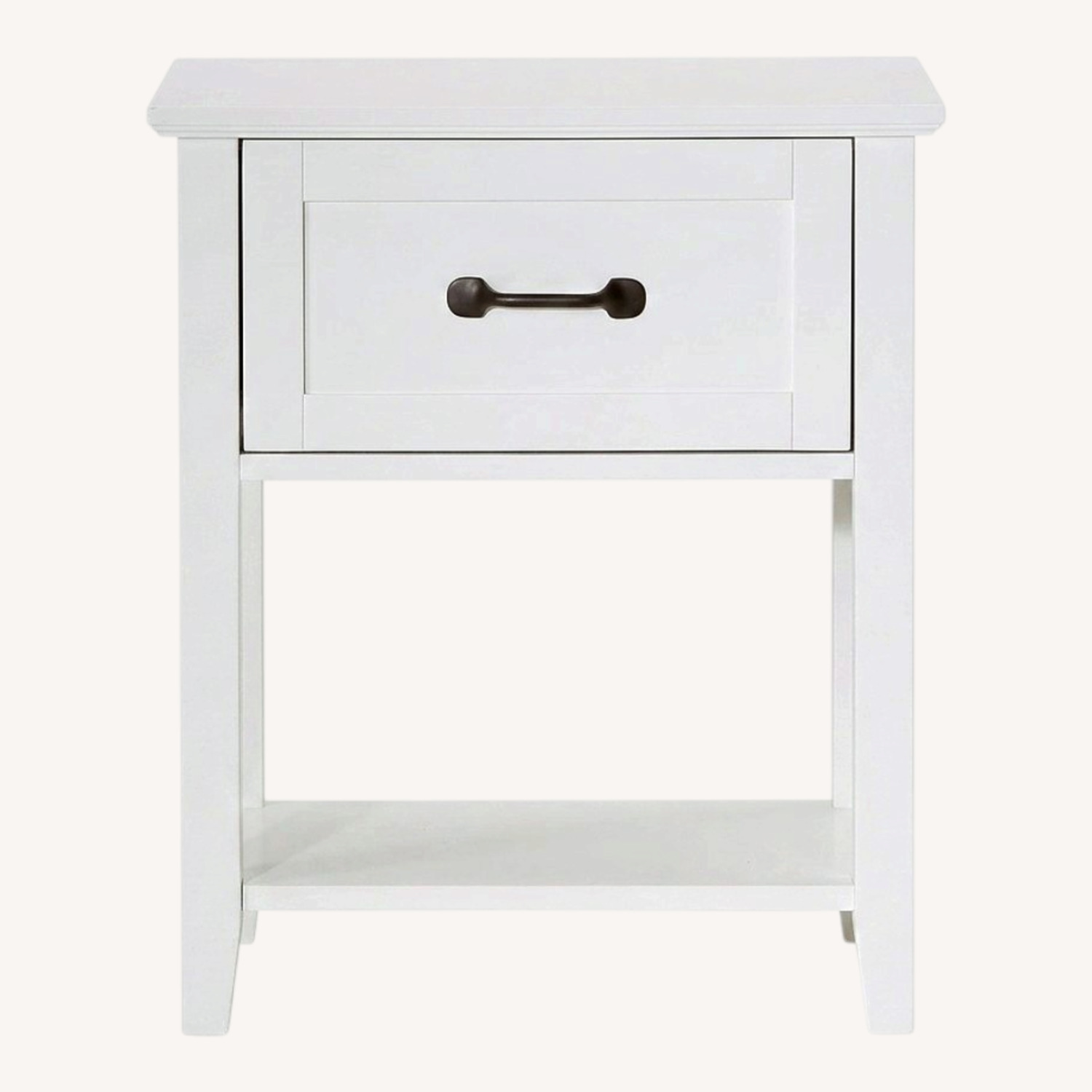 Pottery Barn Stratton White Side Table - image-0