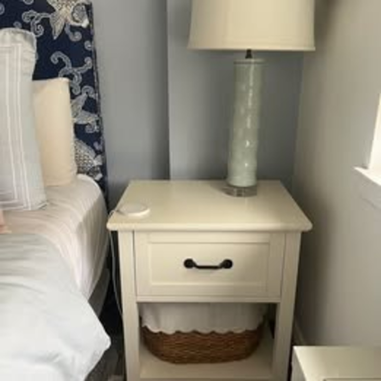 Pottery Barn Stratton White Side Table - image-2
