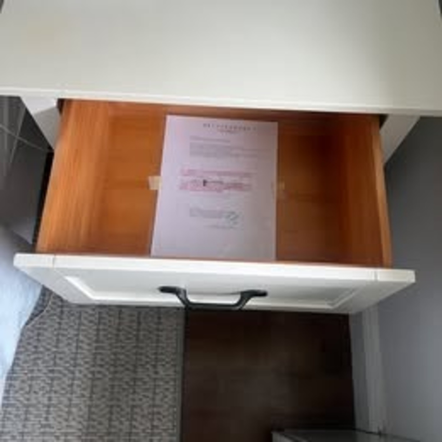 Pottery Barn Stratton White Side Table - image-3
