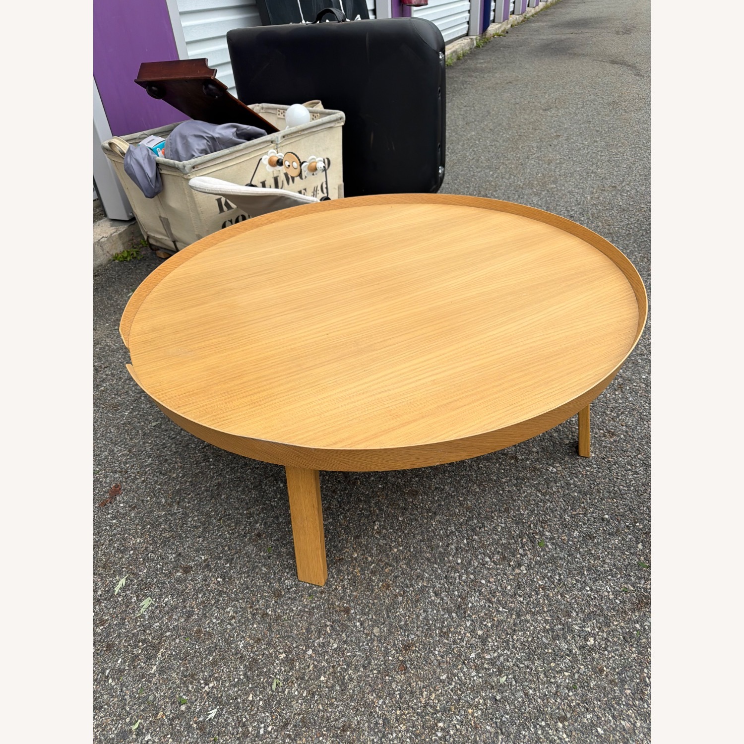 Muuto Around Light Brown Wood Coffee Table - image-2