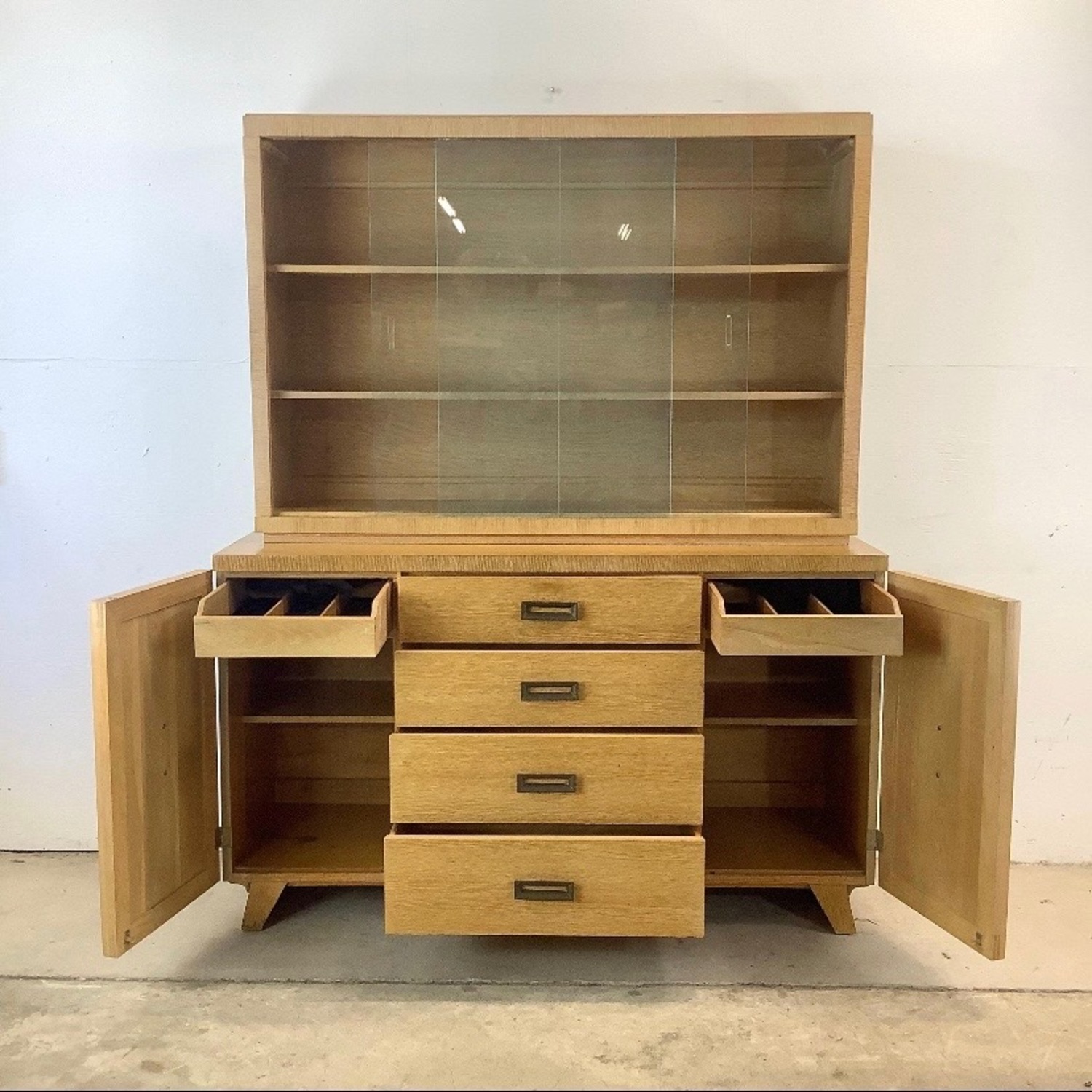 Blonde Oak Mid-Century Display/Storage Shelves - image-2