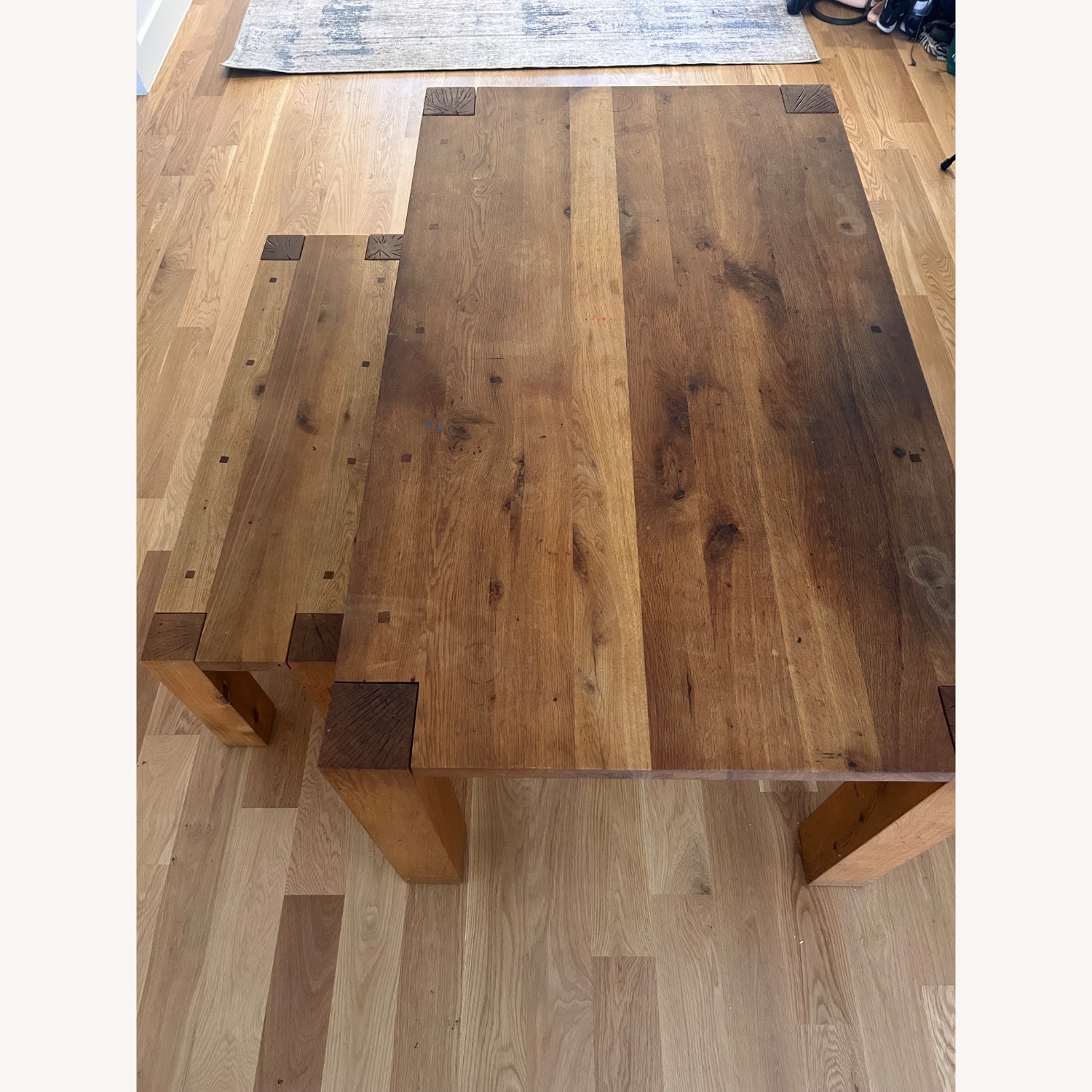 Crate & Barrel Big Sur Bench and Dining Table - image-1