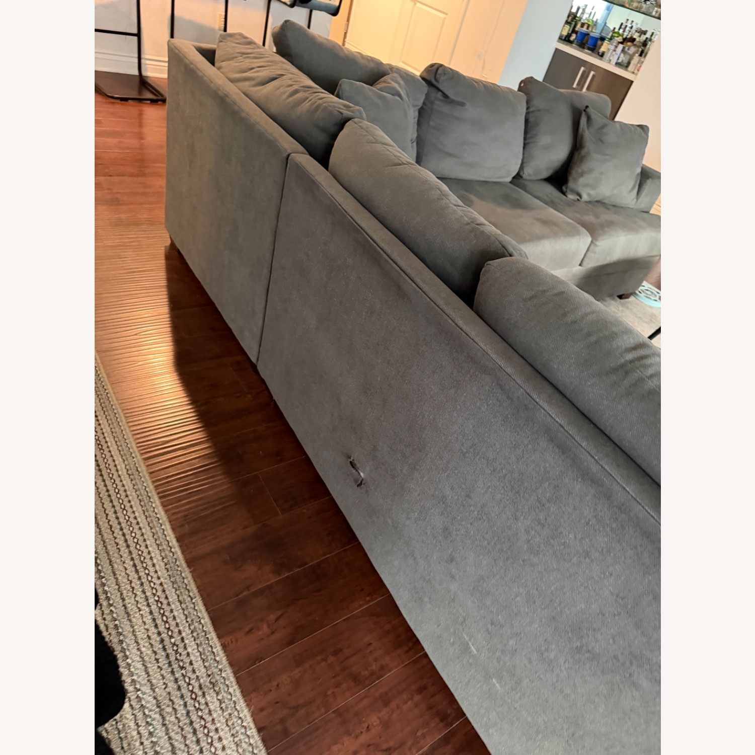 Living Spaces Dark Gray 3+ Piece Sectional - image-6