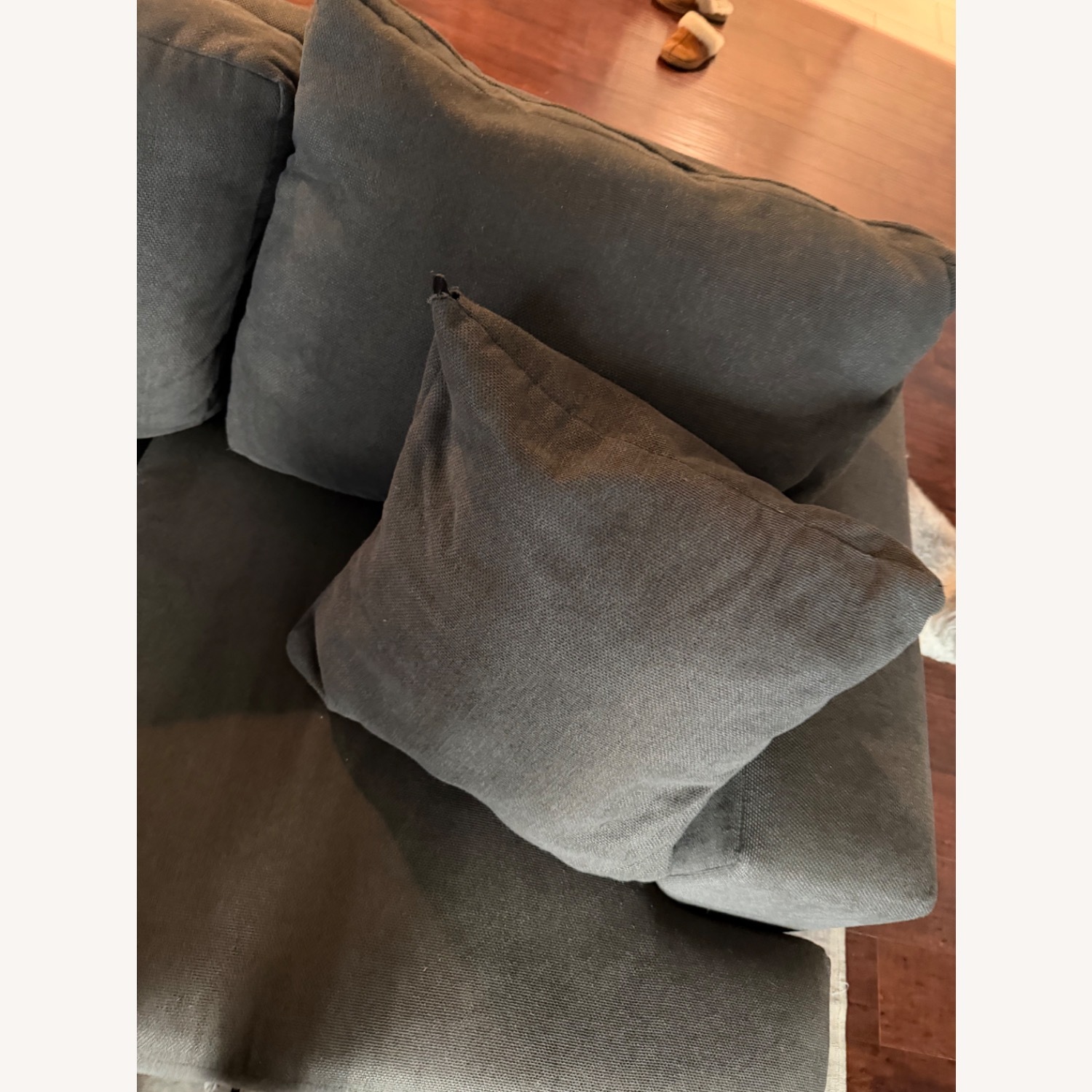 Living Spaces Dark Gray 3+ Piece Sectional - image-8