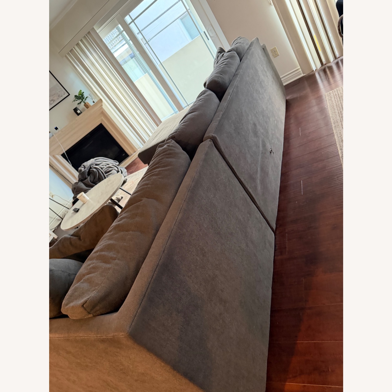 Living Spaces Dark Gray 3+ Piece Sectional - image-4