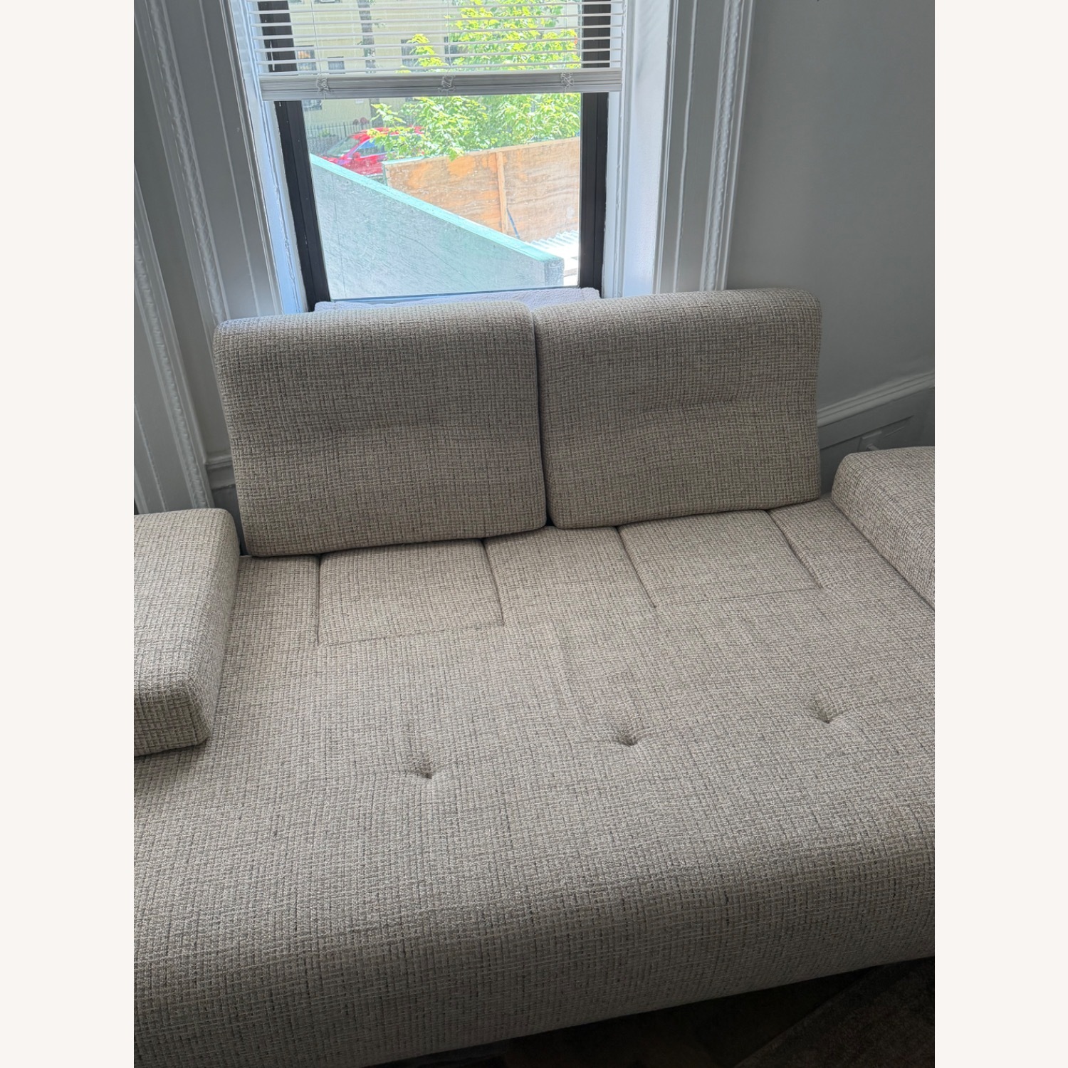 Lazzoni Natural Fabric Loveseat - image-4