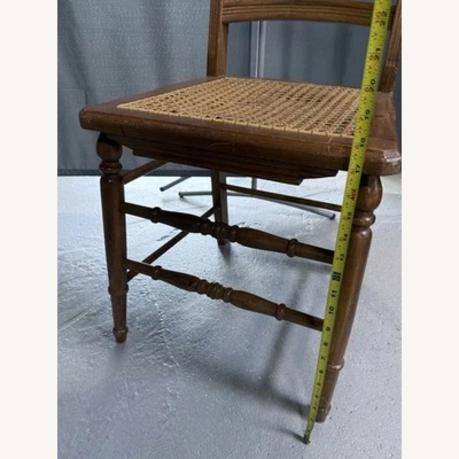 Wooden Side Dining Chair Cane Seat Spindle Back  - image-2