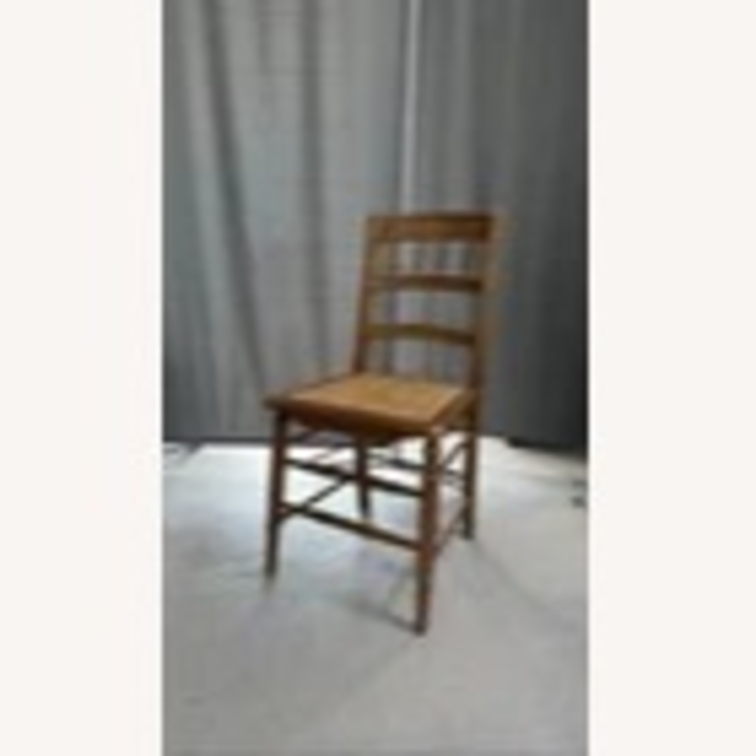 Wooden Side Dining Chair Cane Seat Spindle Back - image-1