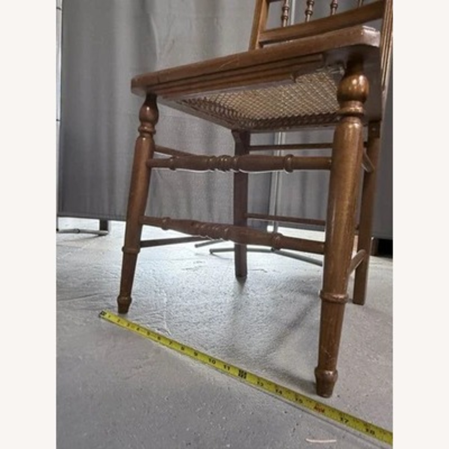 Wooden Side Dining Chair Cane Seat Spindle Back  - image-3
