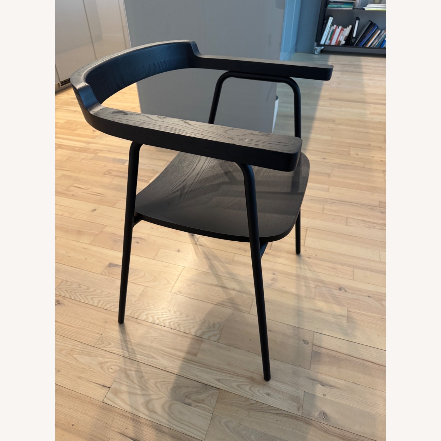 Gus Modern Black Wooden Armchair - image-3