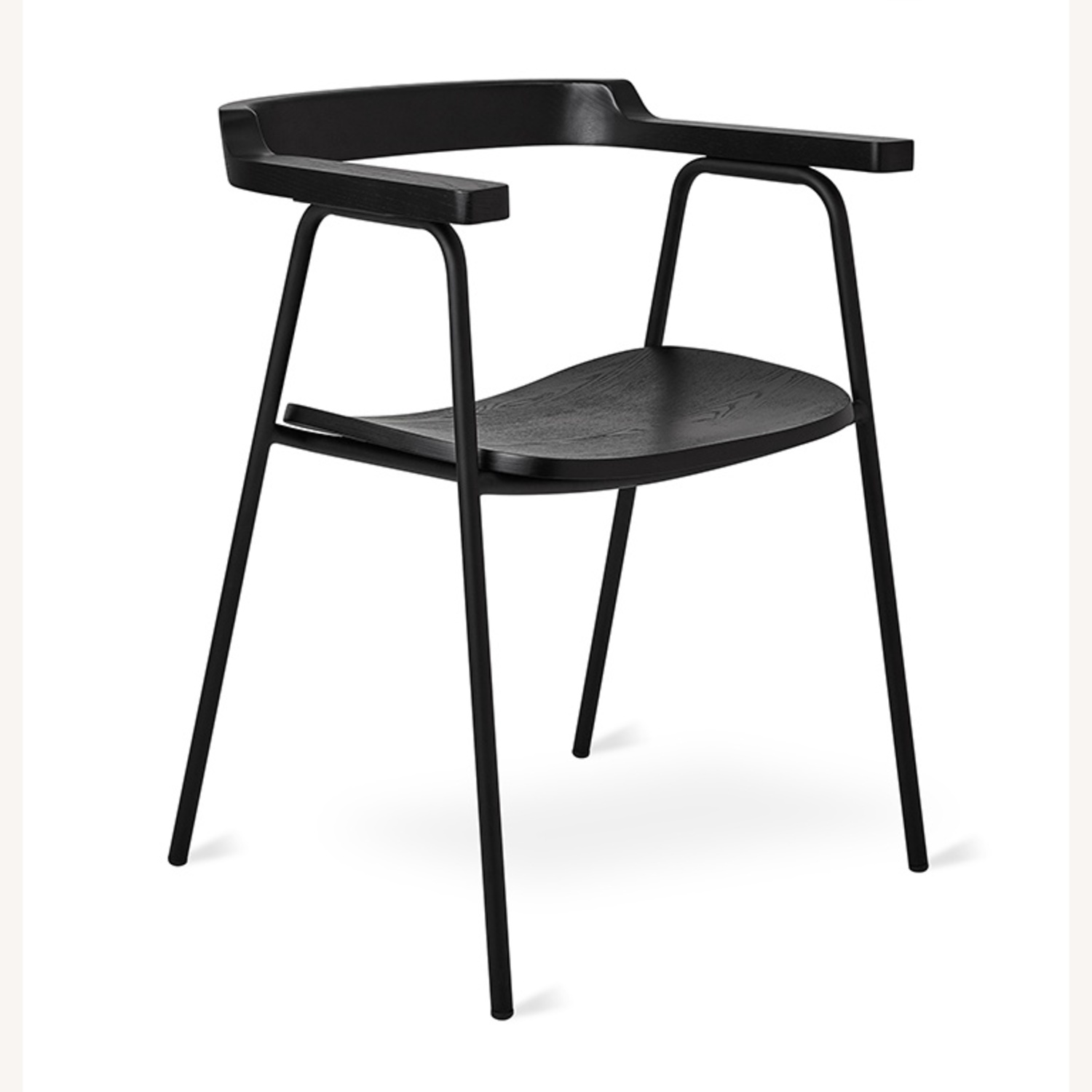 Gus Modern Black Wooden Armchair - image-5