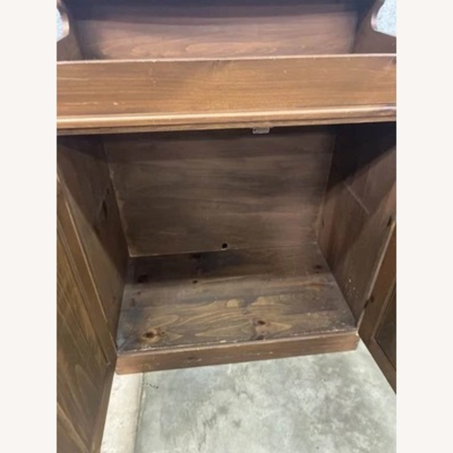 Wood Dry Sink Cabinet Cupboard Primitive Storage - image-2