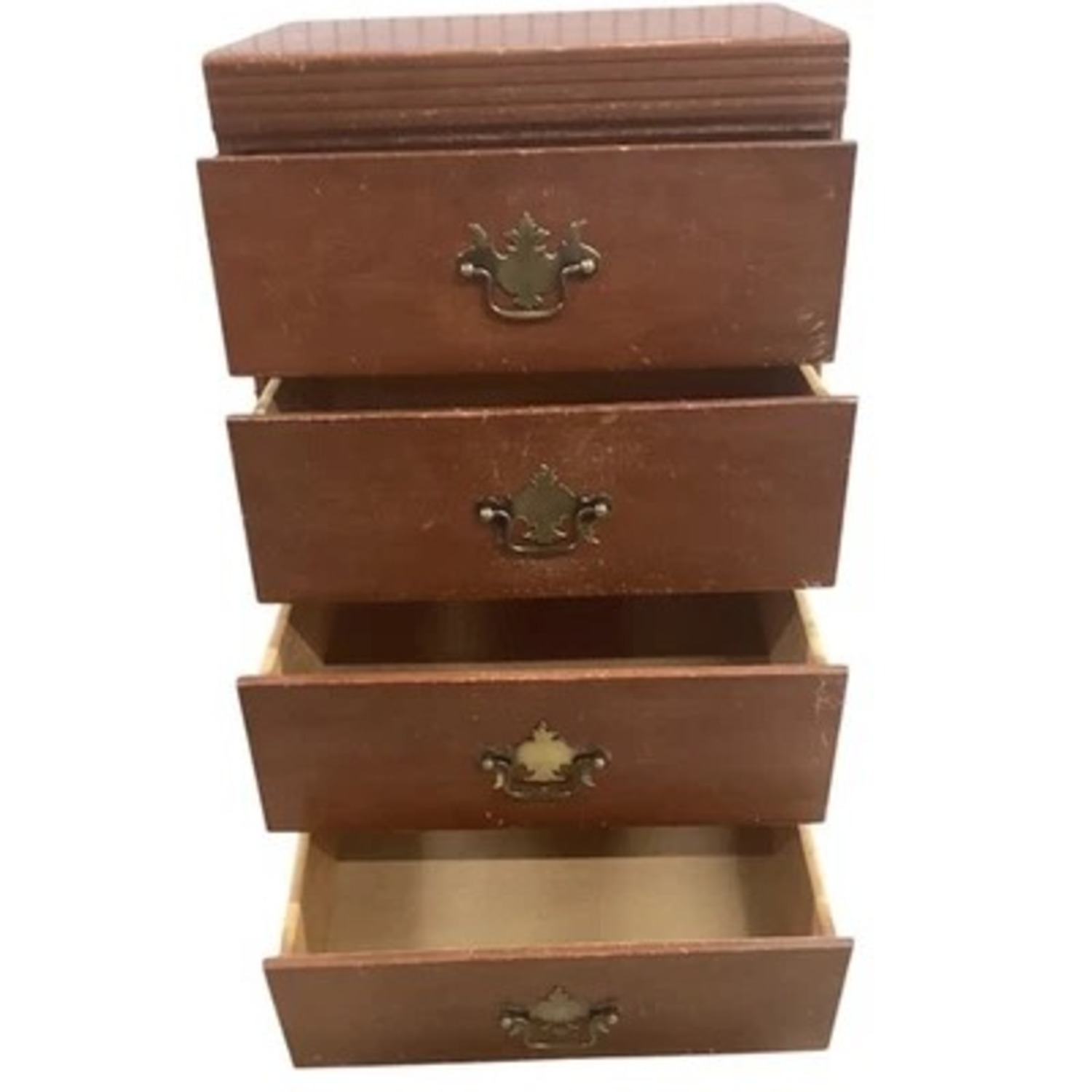 Vintage Wood 4 Drawer Chest Small - image-2