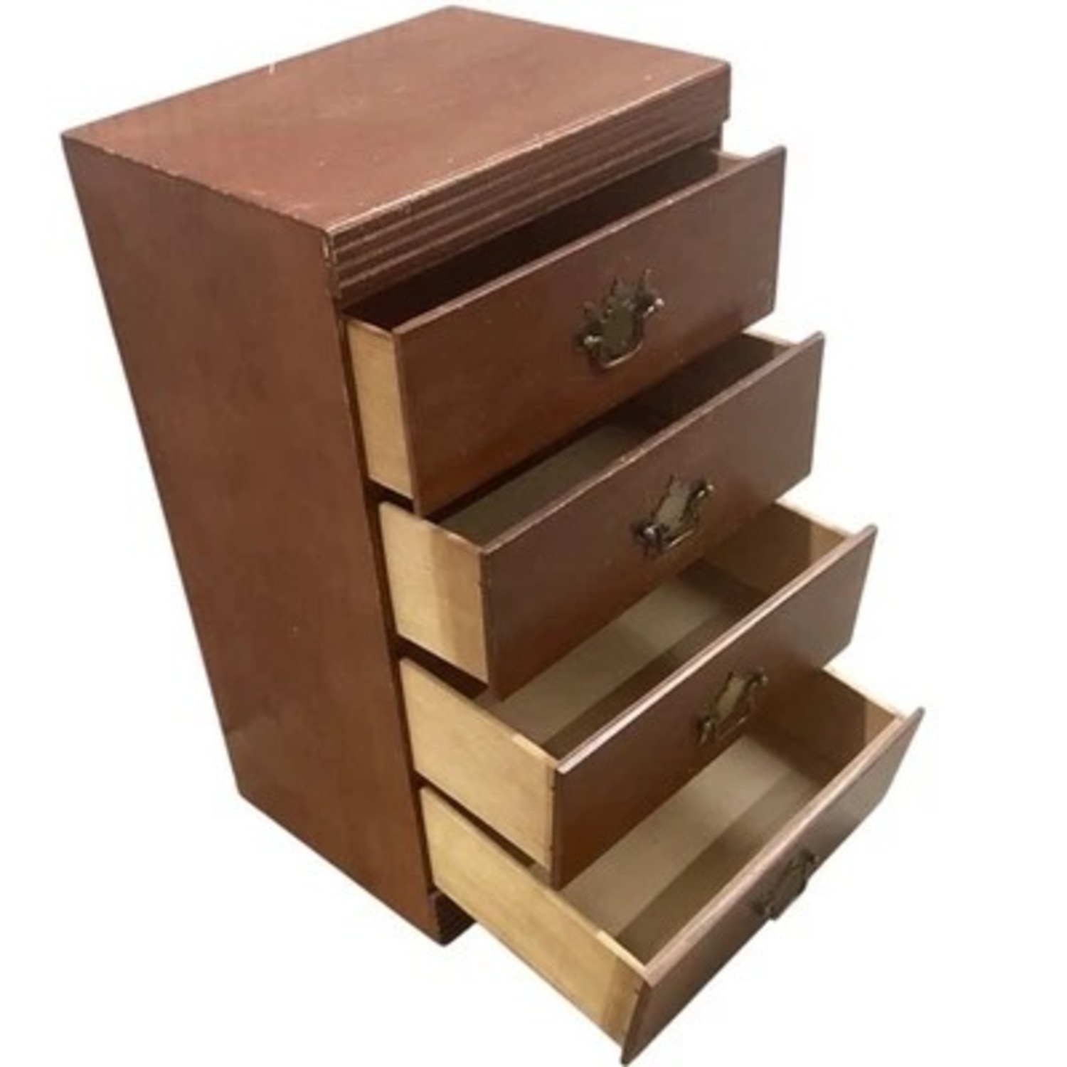 Vintage Wood 4 Drawer Chest Small - image-3