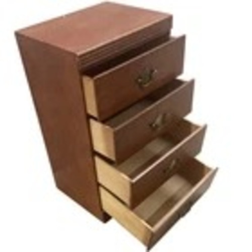 Used Vintage Wood 4 Drawer Chest Small for sale on AptDeco