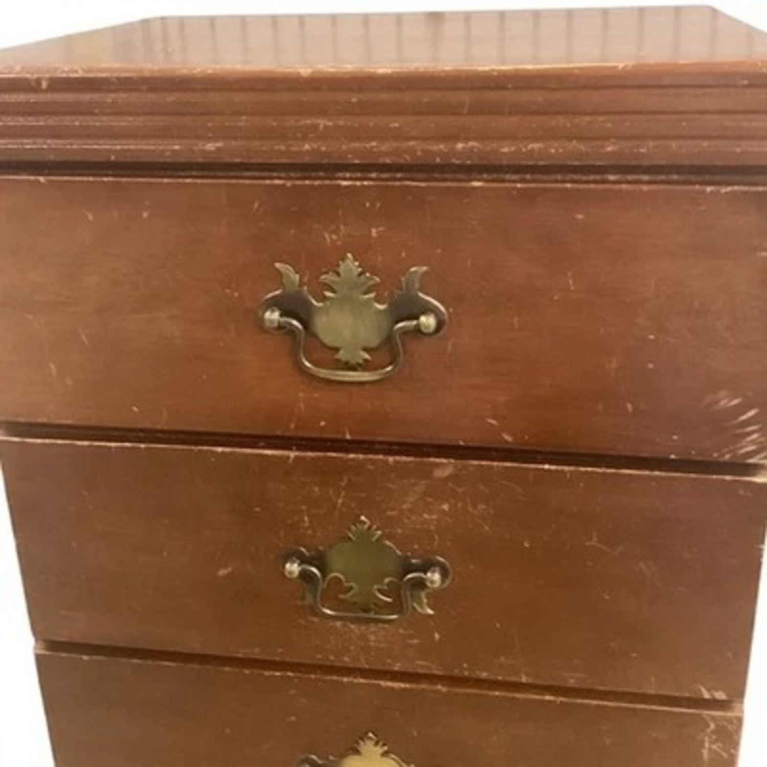Vintage Wood 4 Drawer Chest Small - image-6