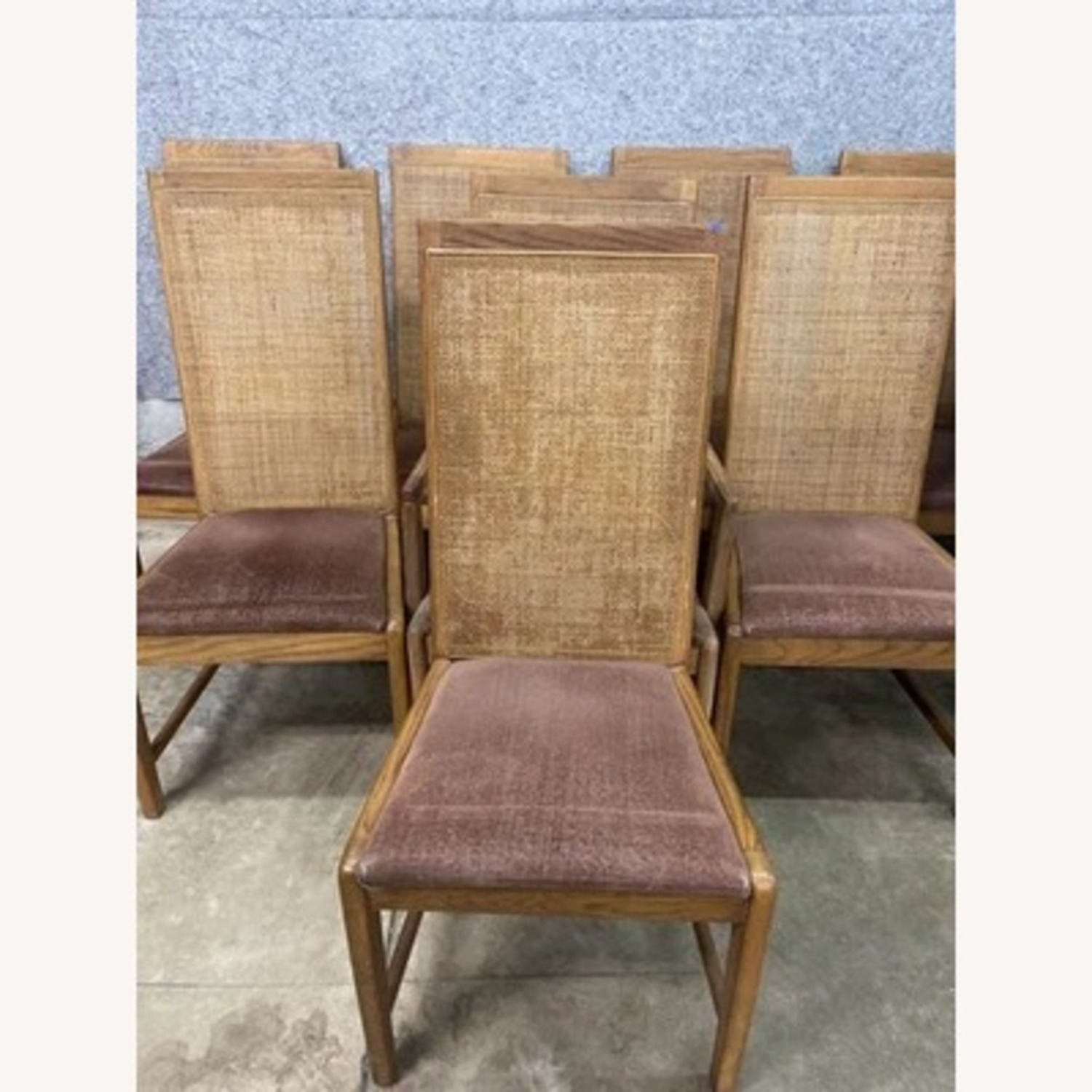 Set of 8 Mid-Century Modern Cane Back Chairs  - image-5
