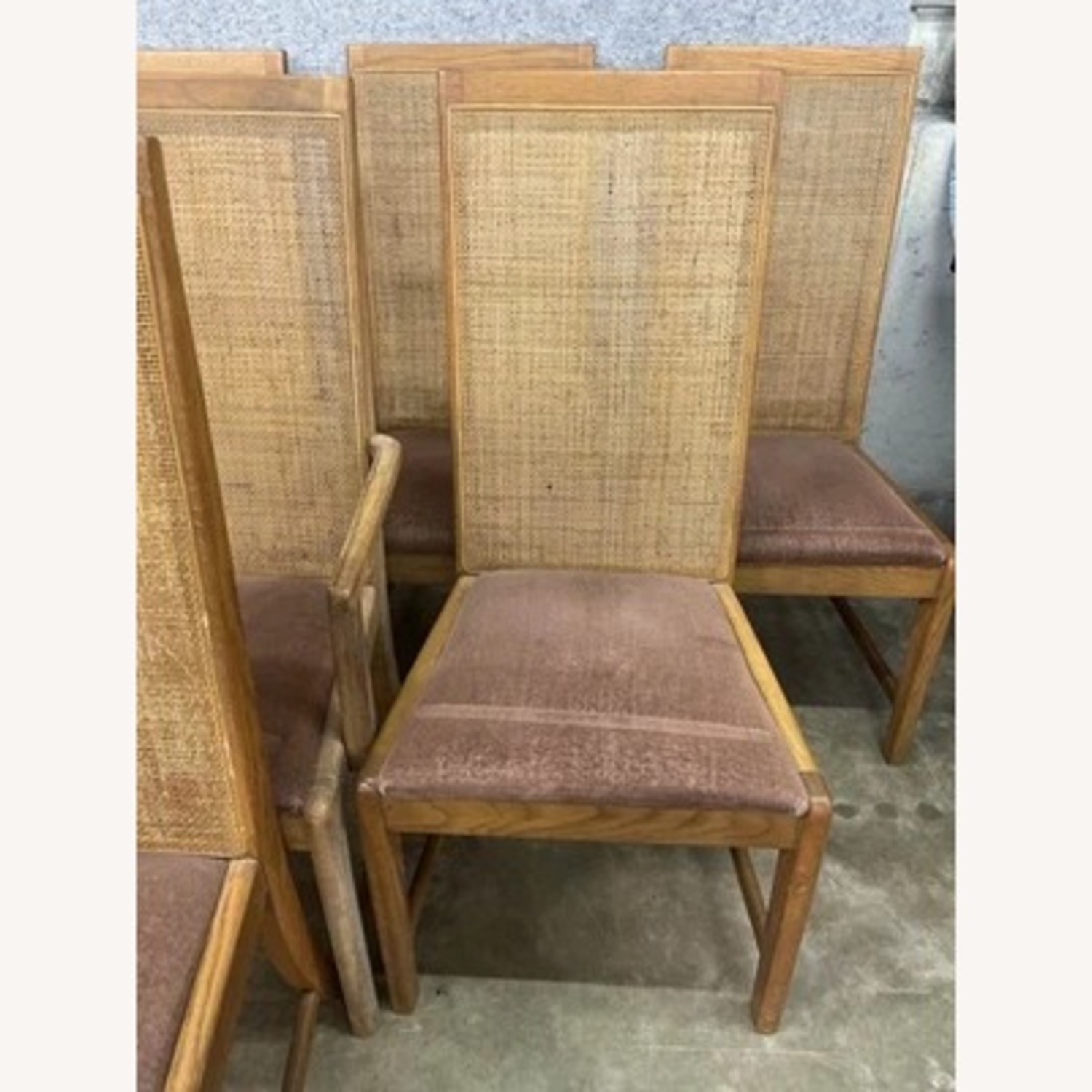 Set of 8 Mid-Century Modern Cane Back Chairs  - image-7