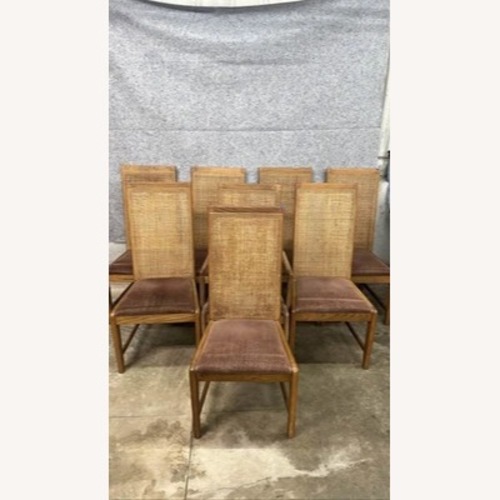 Used Set of 8 Mid-Century Modern Cane Back Chairs for sale on AptDeco