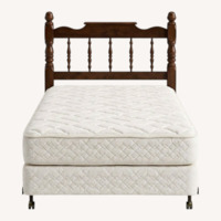 Dark Brown Wood Twin Bed