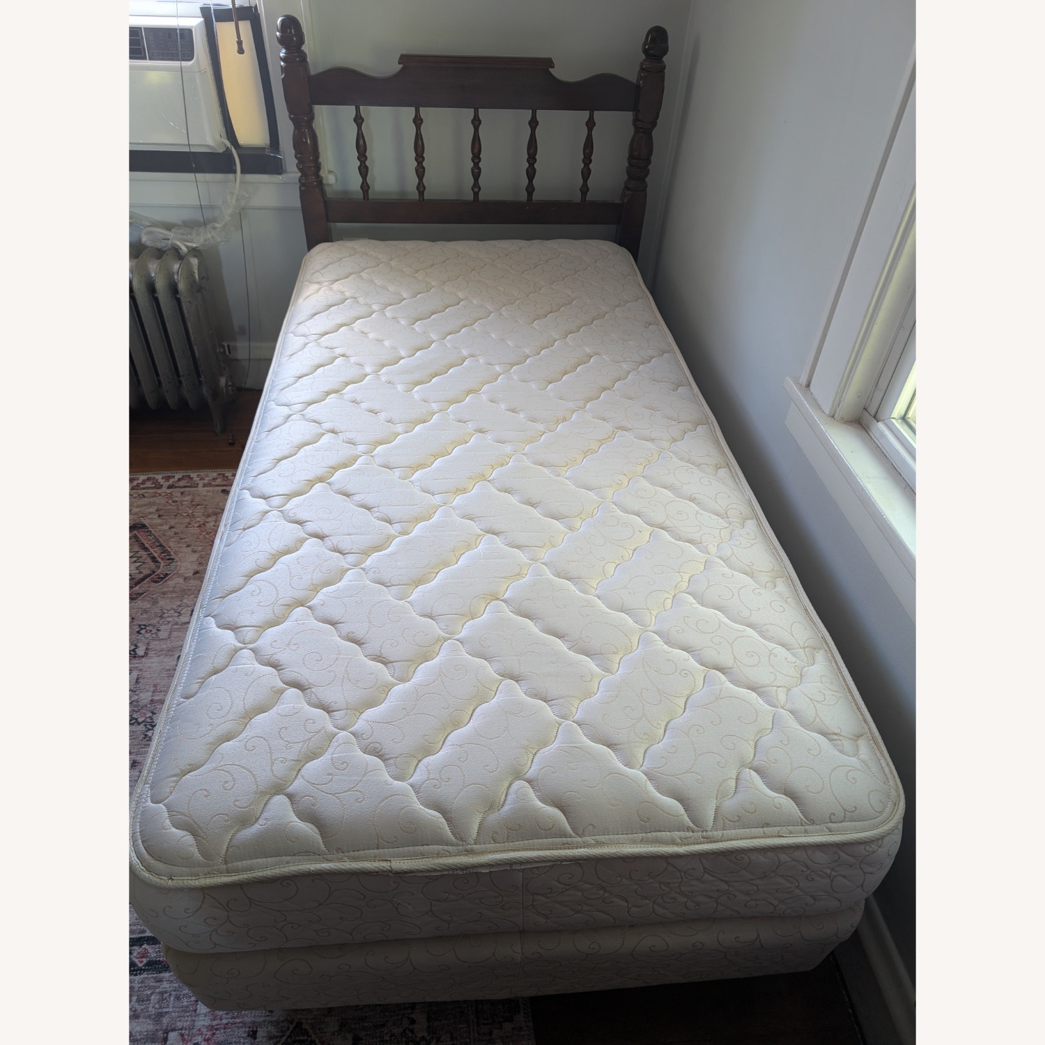 Dark Brown Wood Twin Bed - image-4