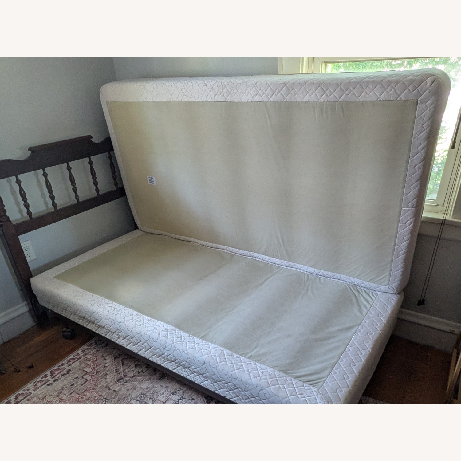 Dark Brown Wood Twin Bed - image-5