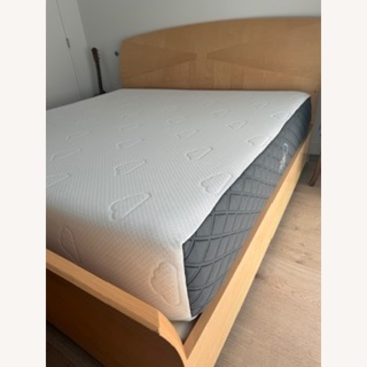 King Wooden Sleigh Bed Frame Made in Italy - image-3