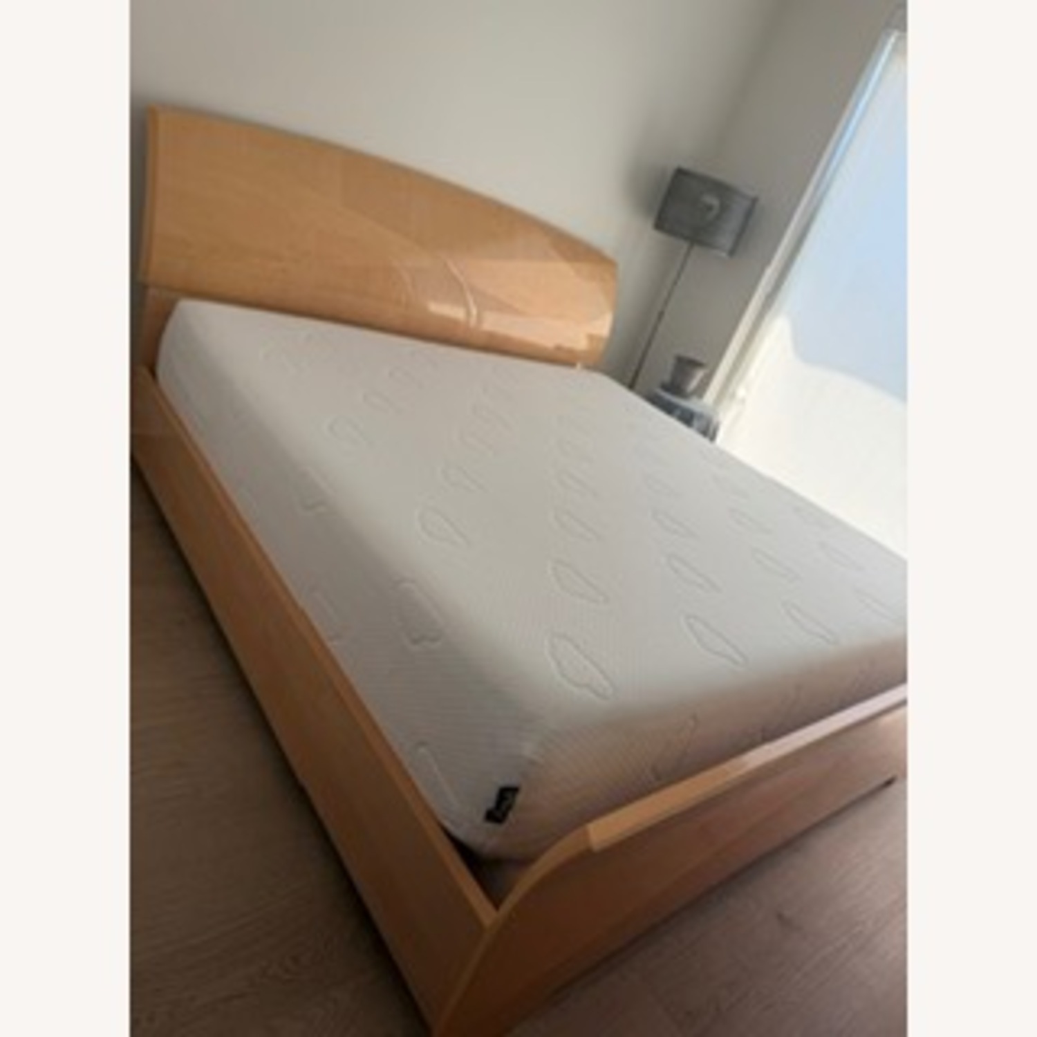 King Wooden Sleigh Bed Frame Made in Italy - image-2