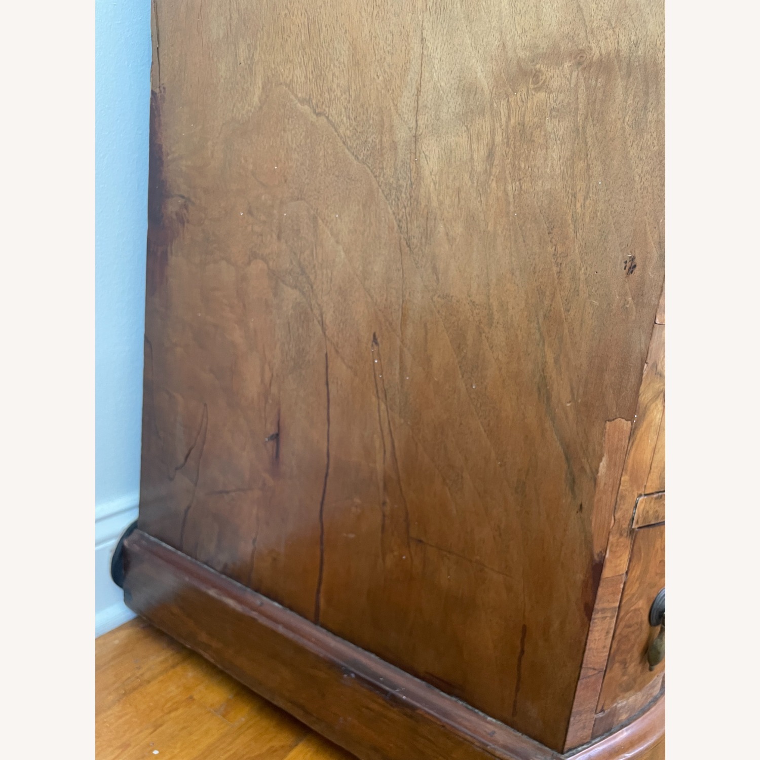 Antique Victorian Genuine Walnut Pedestal Desk - image-18
