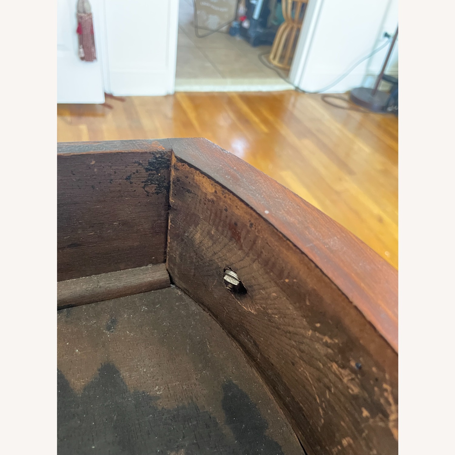 Antique Victorian Genuine Walnut Pedestal Desk - image-19