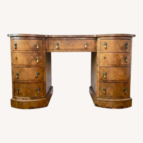 Used Antique Victorian Genuine Walnut Pedestal Desk for sale on AptDeco