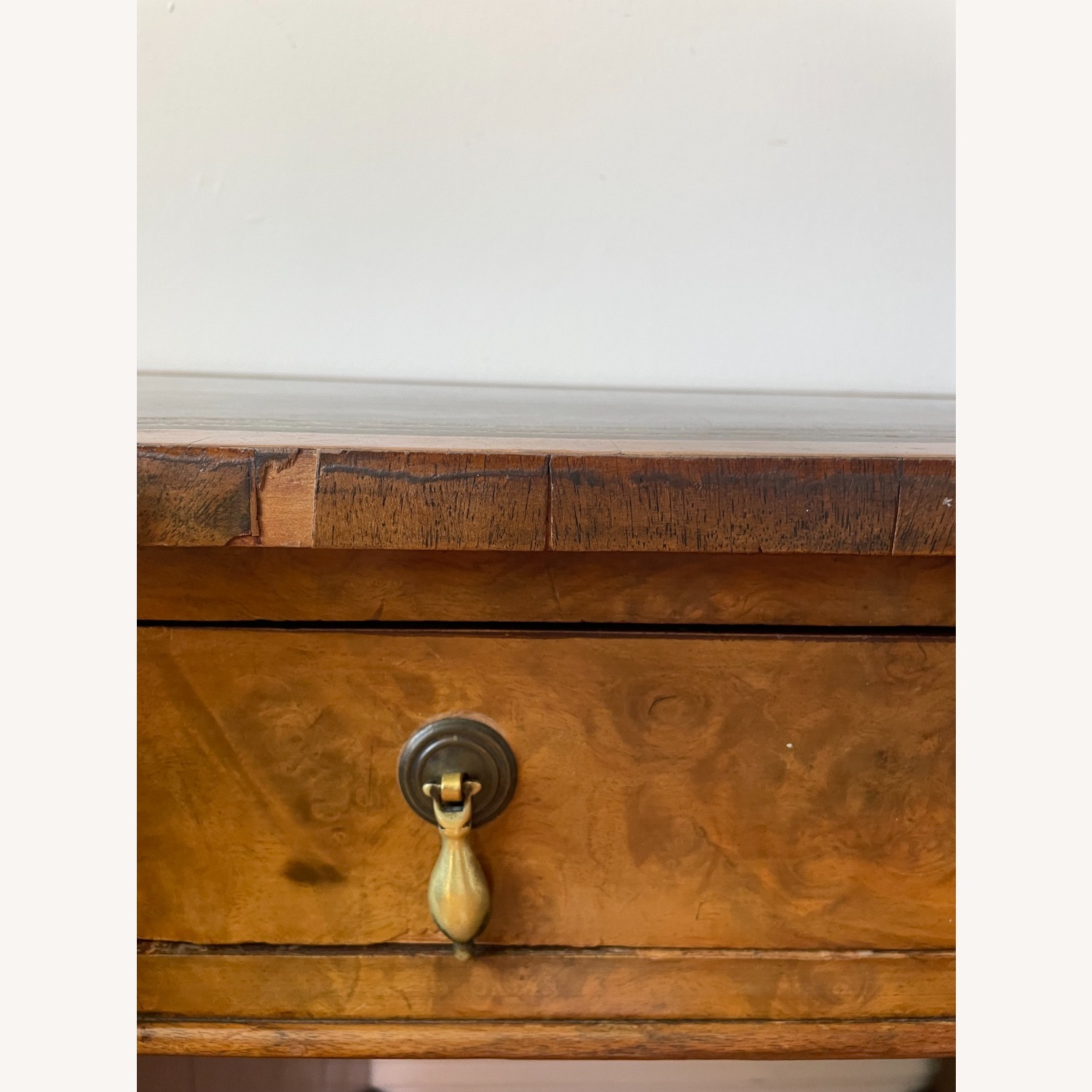 Antique Victorian Genuine Walnut Pedestal Desk - image-17