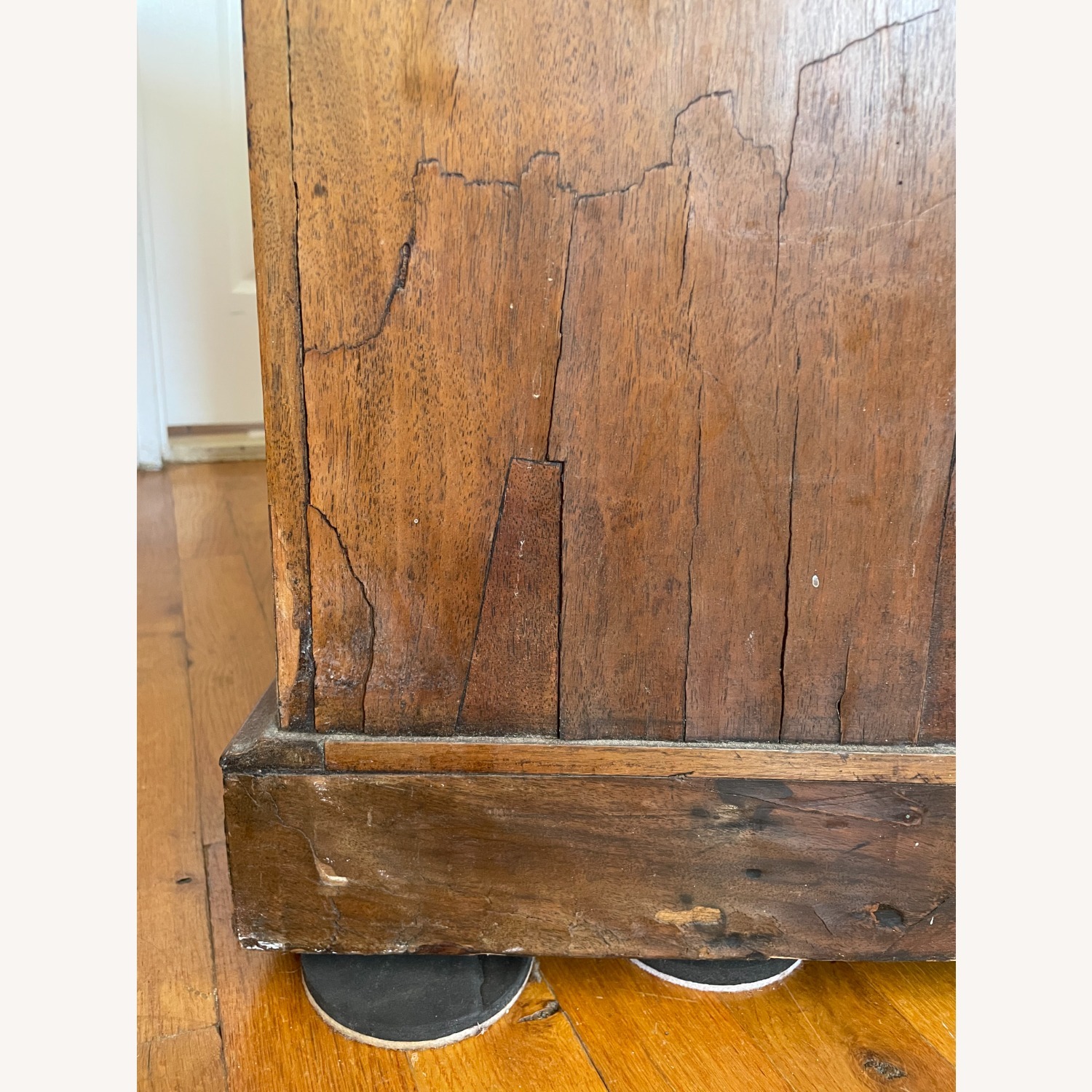 Antique Victorian Genuine Walnut Pedestal Desk - image-6