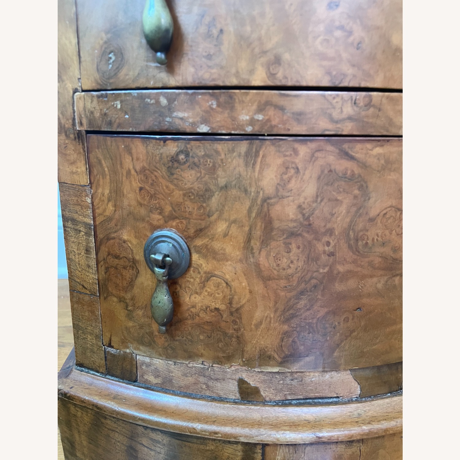 Antique Victorian Genuine Walnut Pedestal Desk - image-4