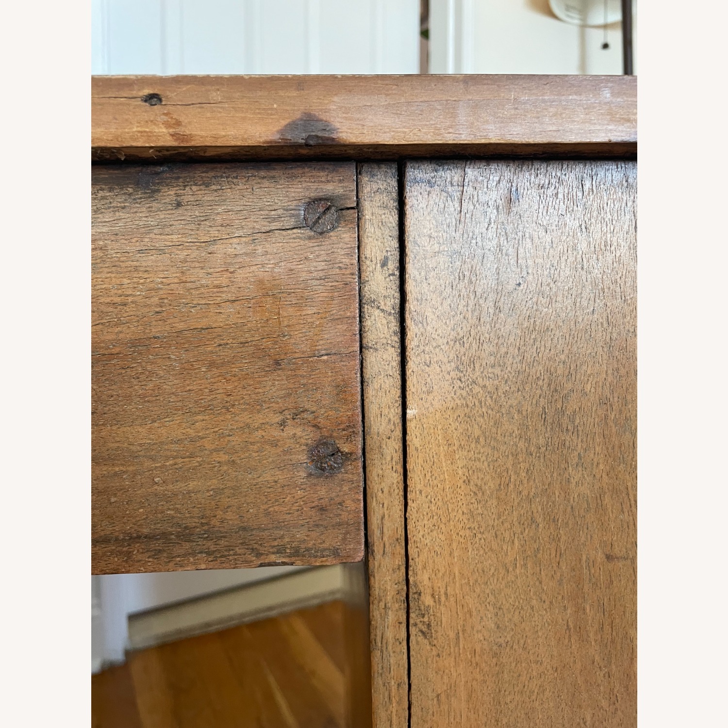 Antique Victorian Genuine Walnut Pedestal Desk - image-20