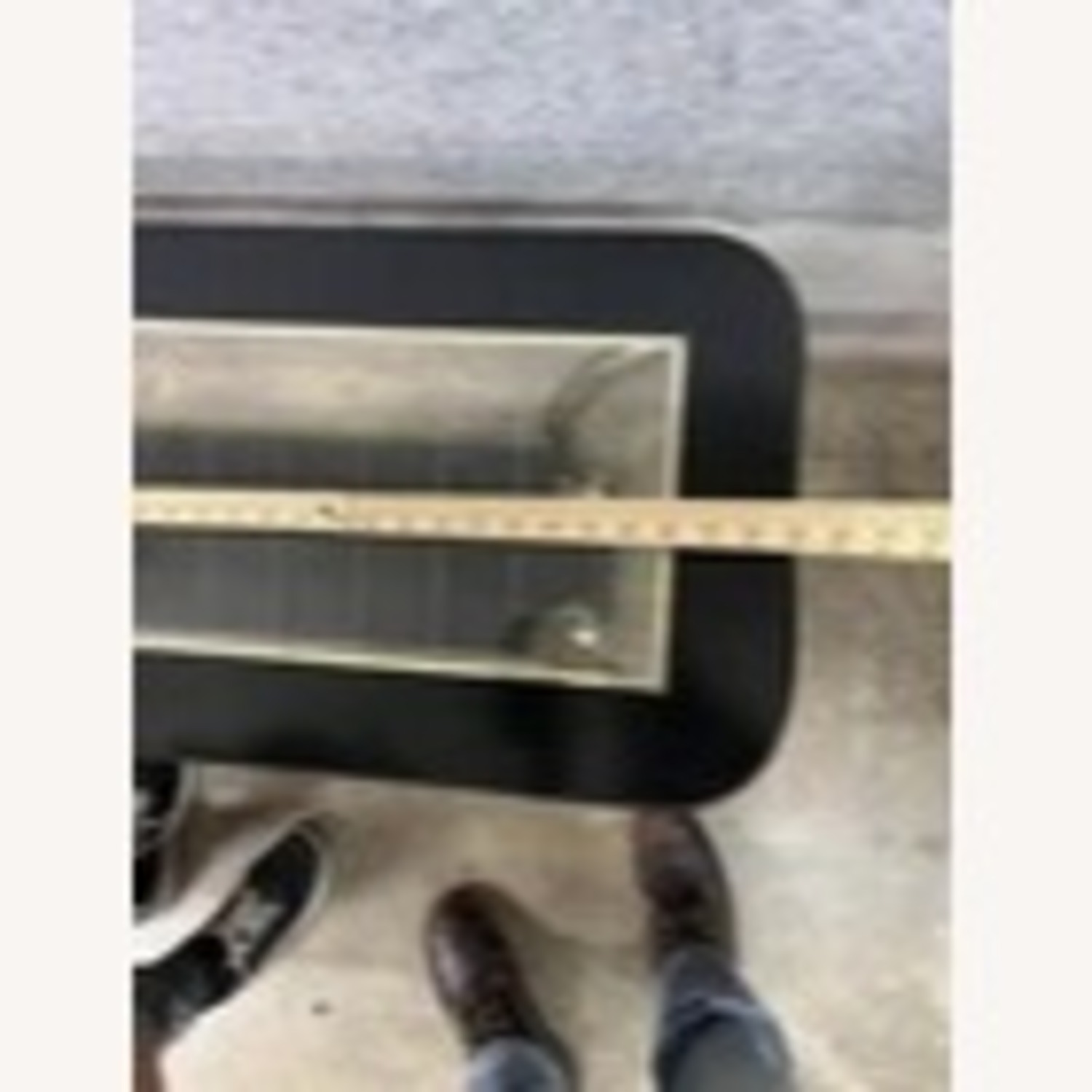 Vintage Mid-Century Brass Glass Console Table - image-4