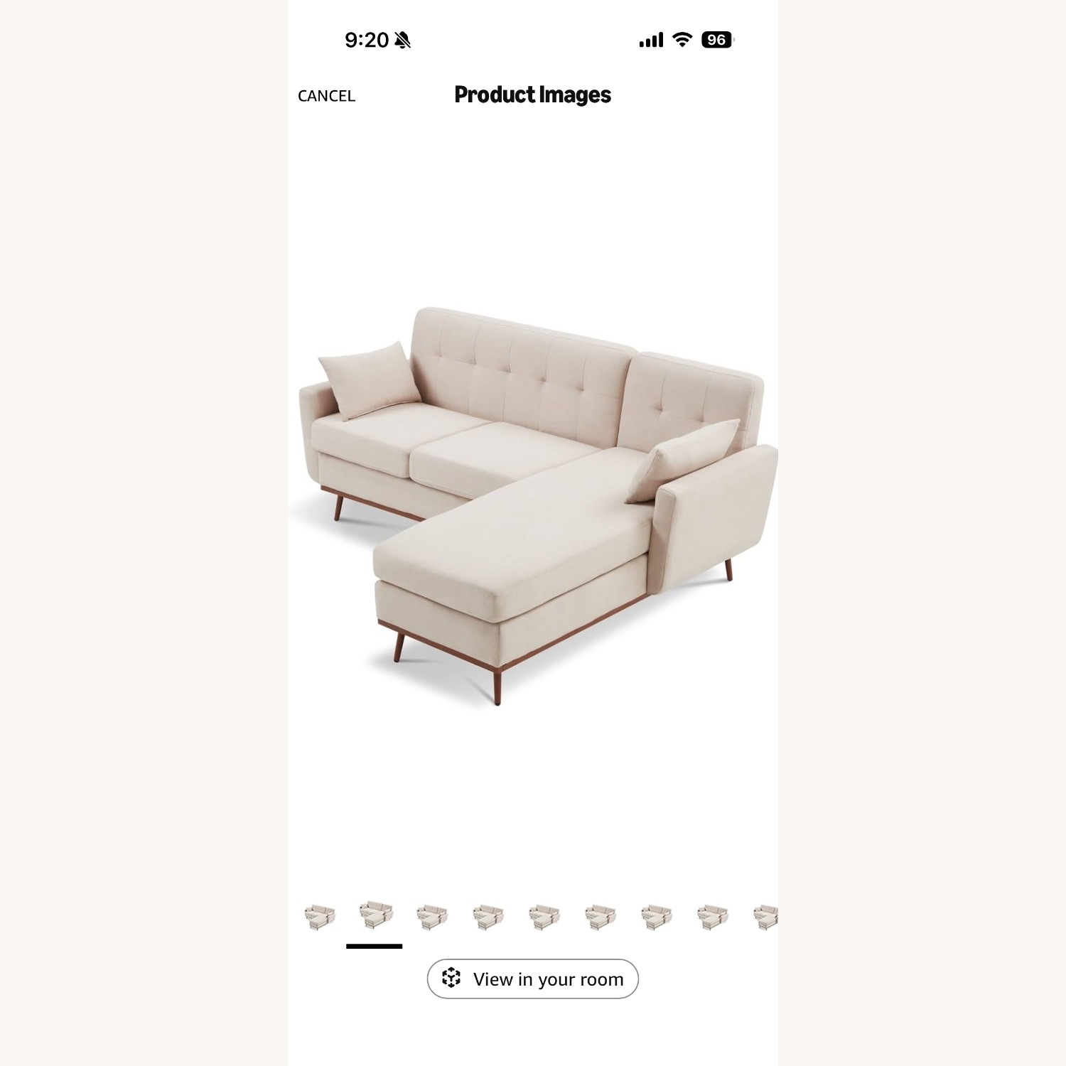 Natural Linen Chaise Lounge - image-9