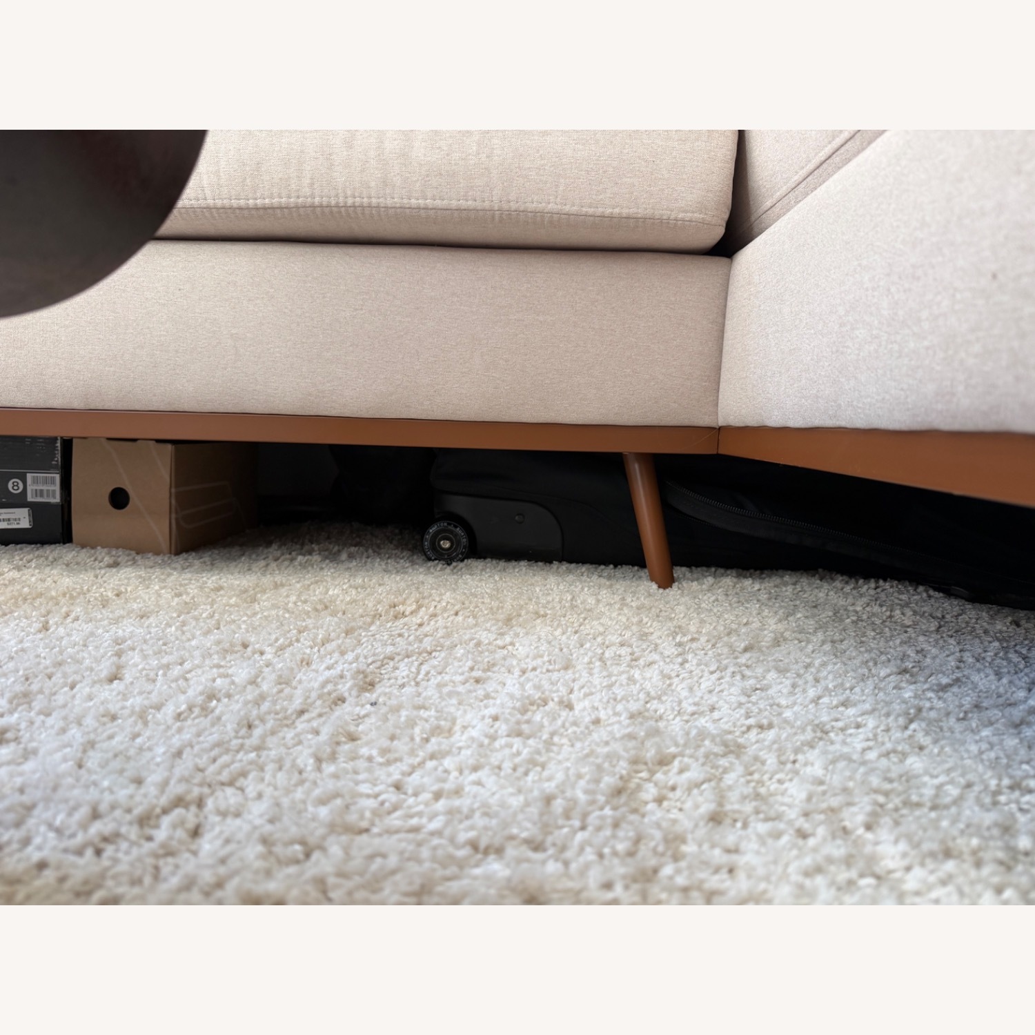 Natural Linen Chaise Lounge - image-8