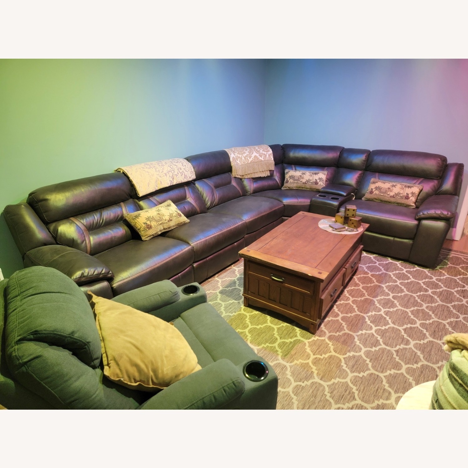 Dark Brown 3+ Piece Sectional - image-1