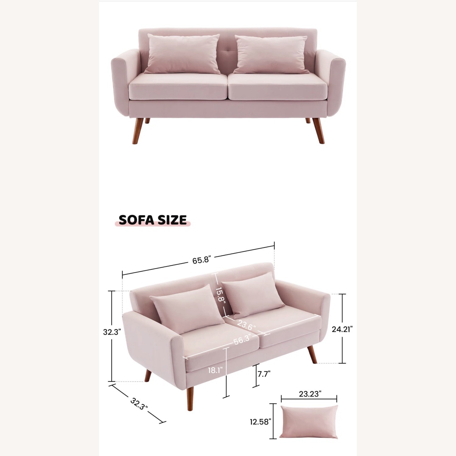 Blush 66" Loveseat - image-1