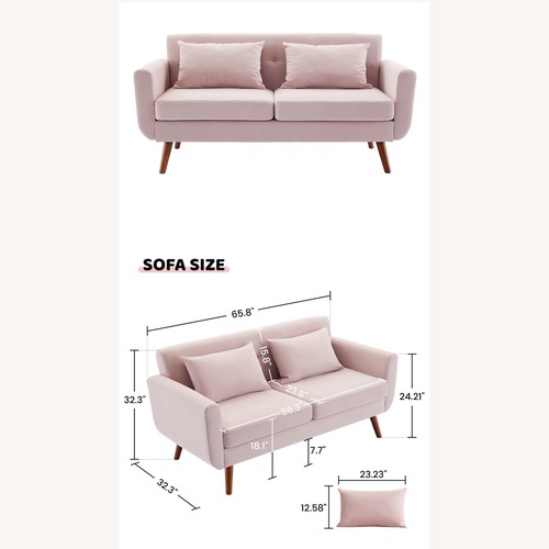 Used Blush 66" Loveseat for sale on AptDeco