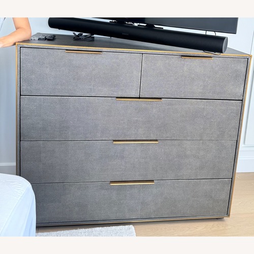 Used Restoration Hardware Graydon Shagreen 5-drawer Dresser for sale on AptDeco