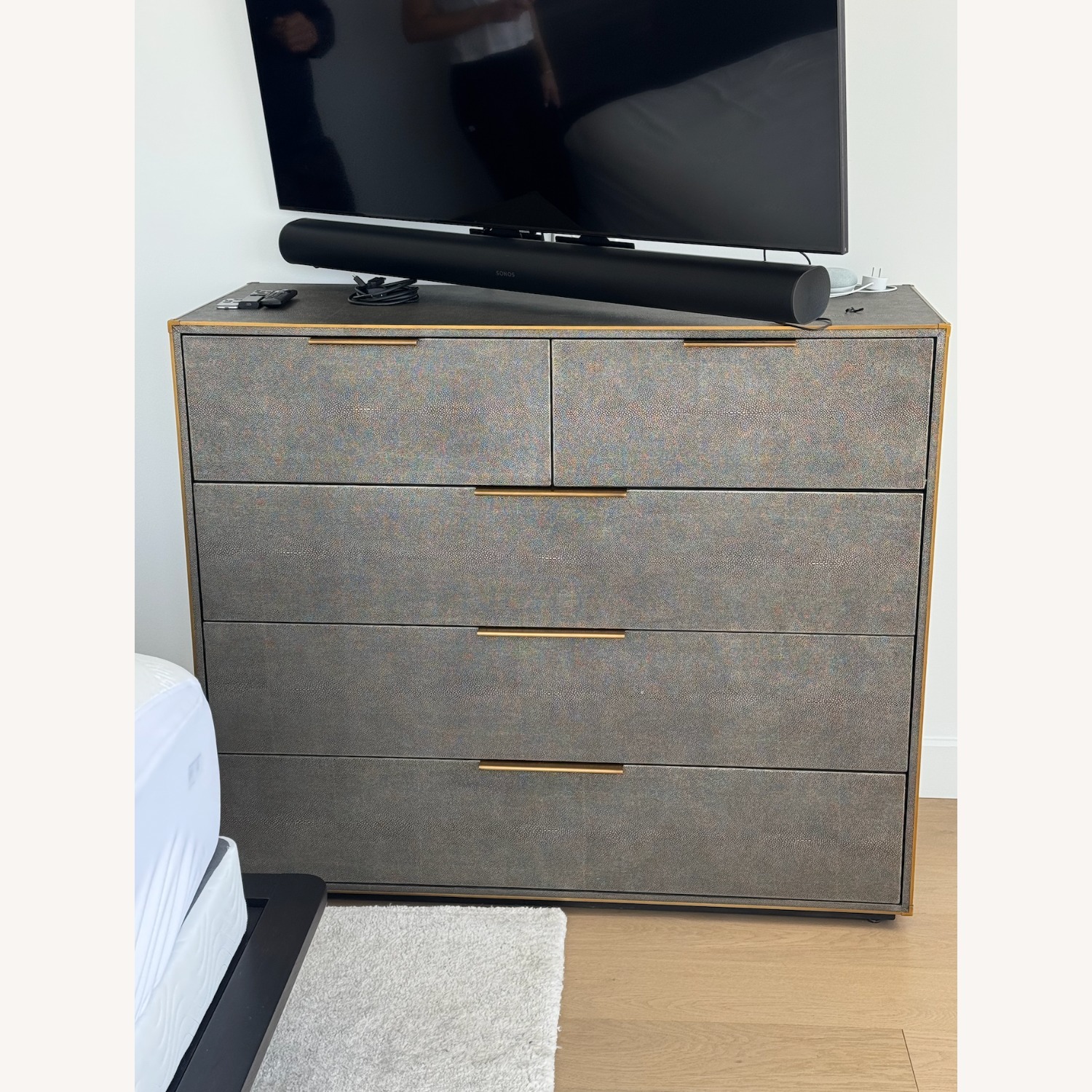 Restoration Hardware Graydon Shagreen 5-drawer Dresser - image-2