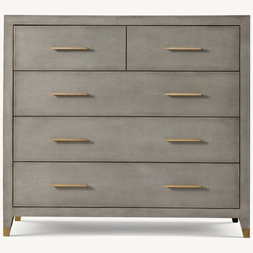 Used Restoration Hardware Graydon Shagreen 5-drawer Dresser for sale on AptDeco