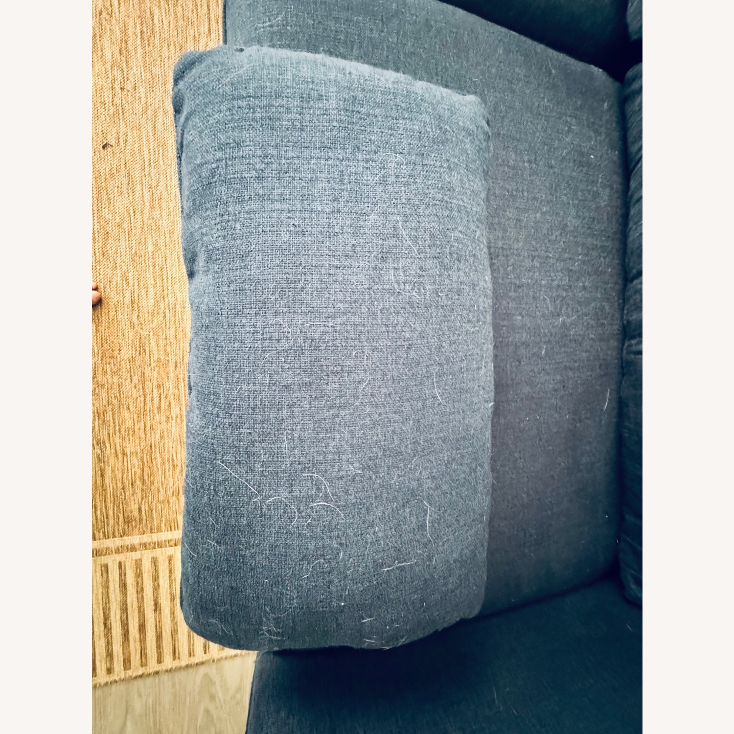 Mid-Century Modern Navy Blue Sectional Sofa - image-9
