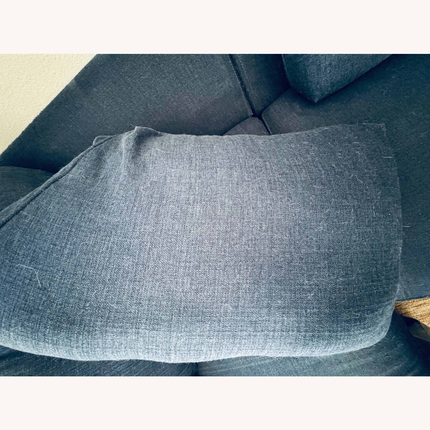 Mid-Century Modern Navy Blue Sectional Sofa - image-16