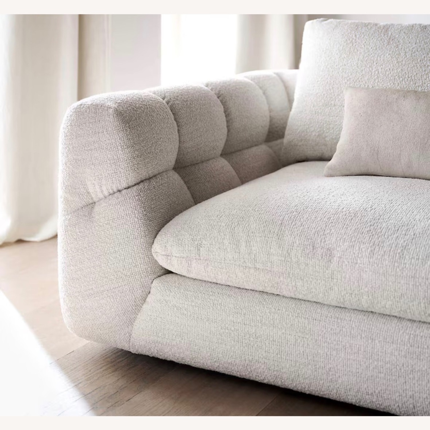 Crate & Barrel Cambria Bouclé Couch - image-3