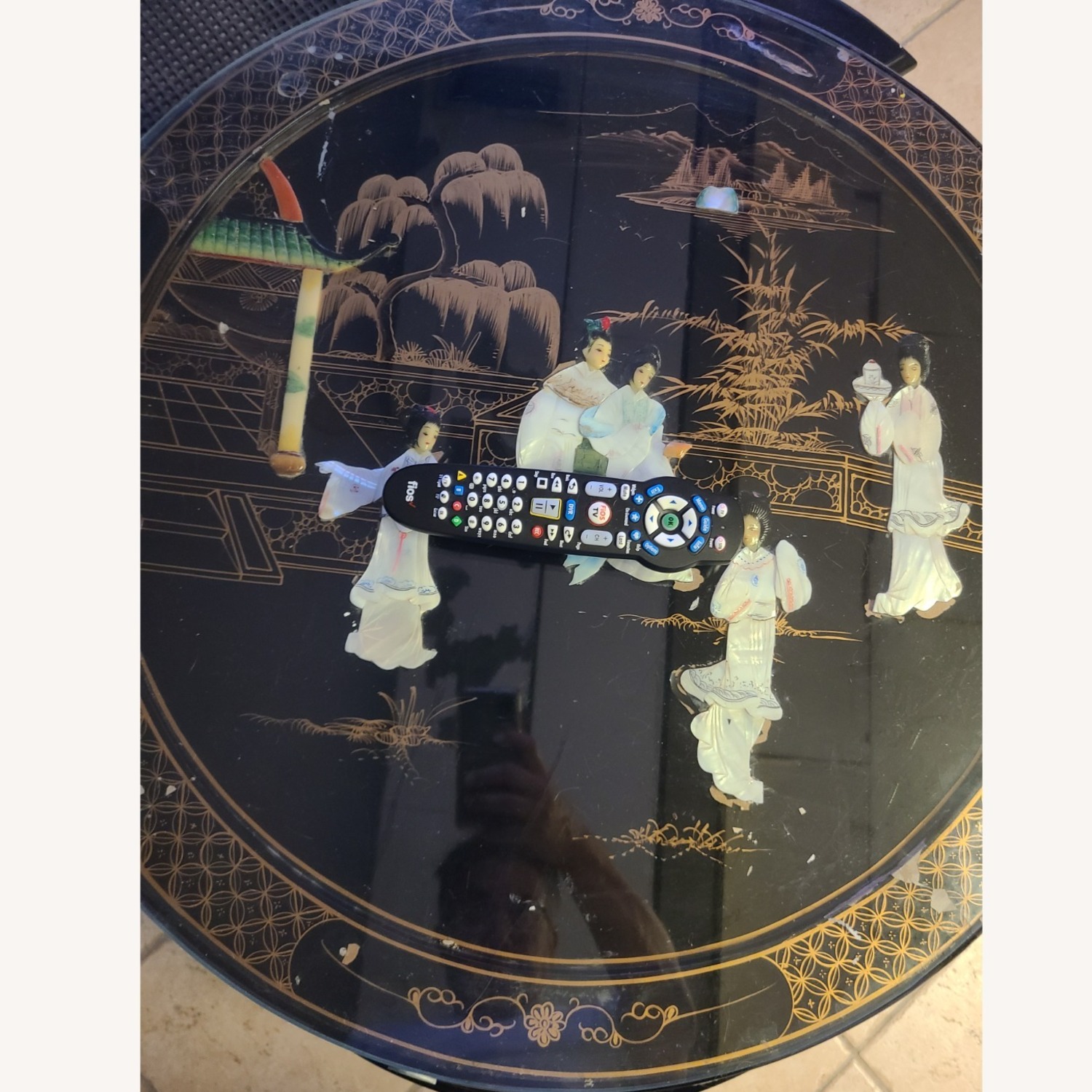 Oriental Asian Mother of Pearl Coffee Coffee Table - image-2