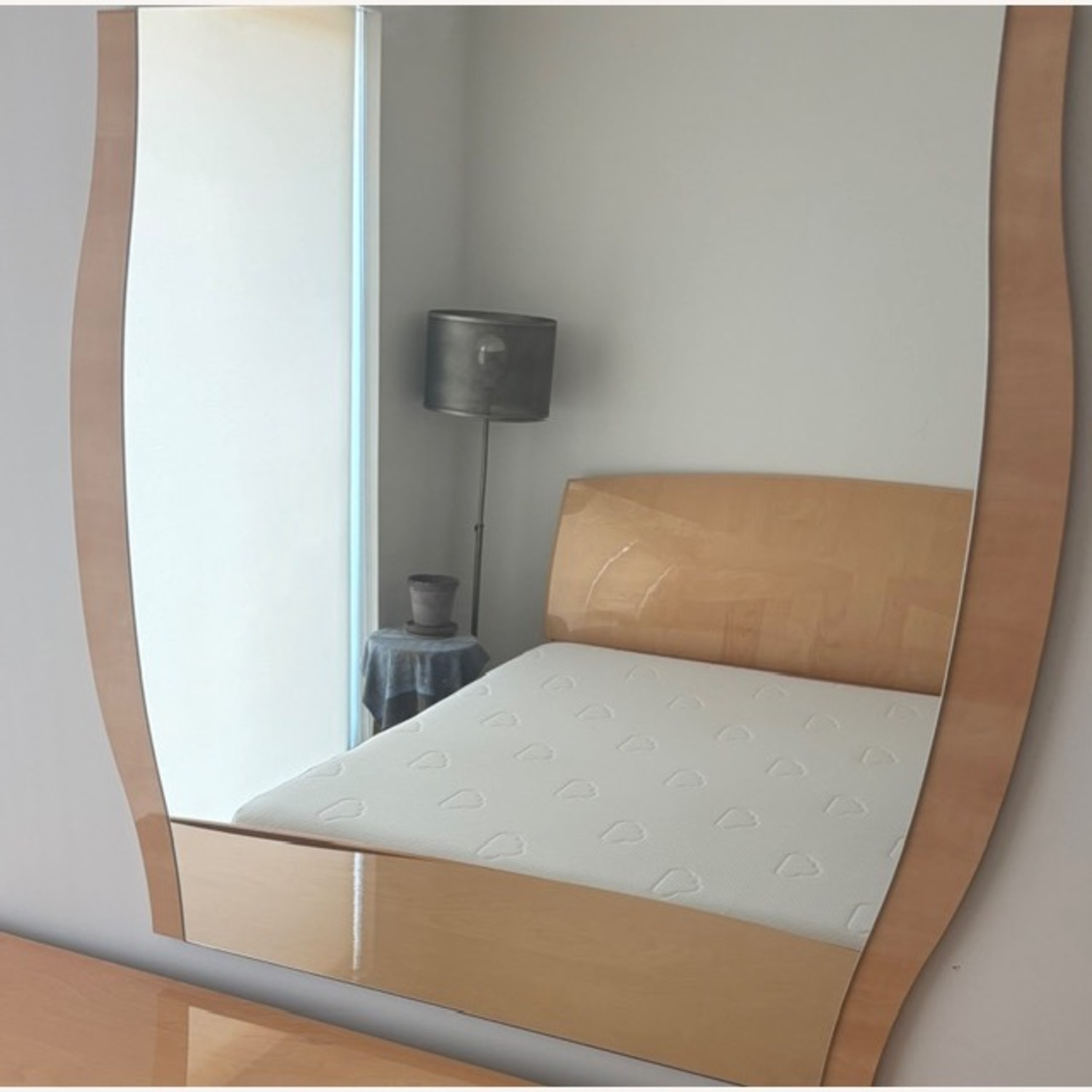 Vintage/Antique Natural Wood Wall Mirror - image-3